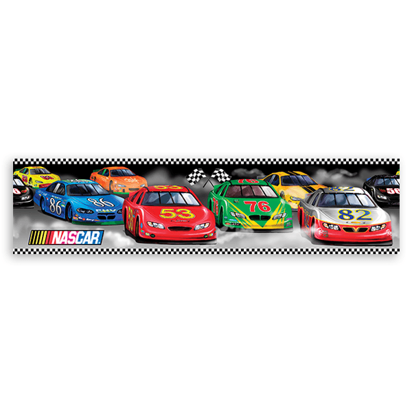 Stickers for Kids: Wall Border Nascar