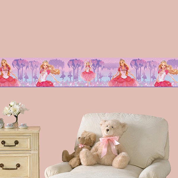 Stickers for Kids: Wall Border Barbie Princess