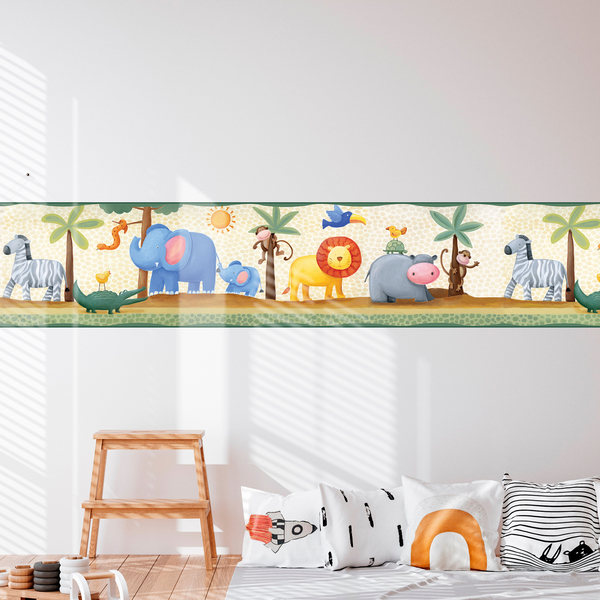 Stickers for Kids: Wall Border Animals of the Jungle