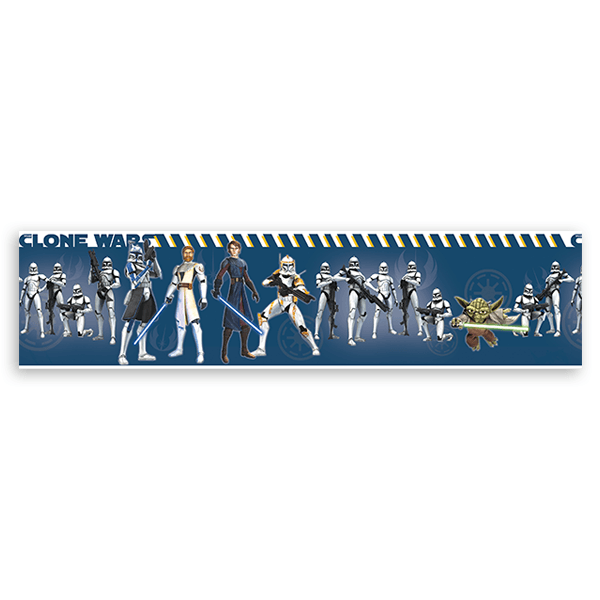 Stickers for Kids: Self adhesive borders for nursery Clone Wars
