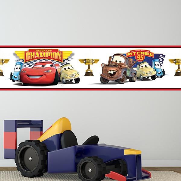 Wall border Stickers for children\'s bethroom Cars - Piston Cup