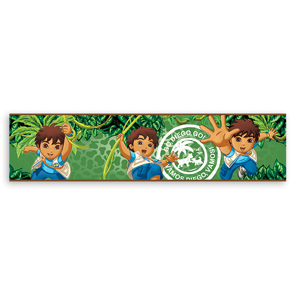 Stickers for Kids: Wall border for baby room Go Diego Go!