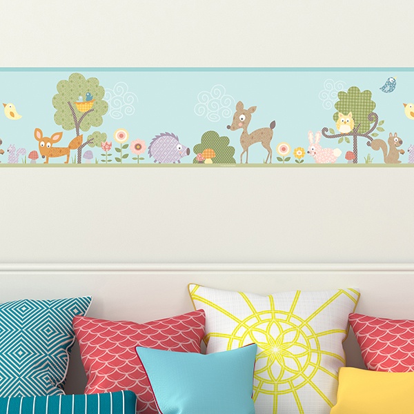 Stickers for Kids: Wall Border Story Animals