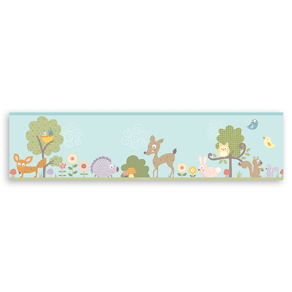 Stickers for Kids: Wall Border Story Animals