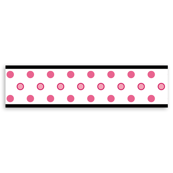 Stickers for Kids: Wall Border White with circles