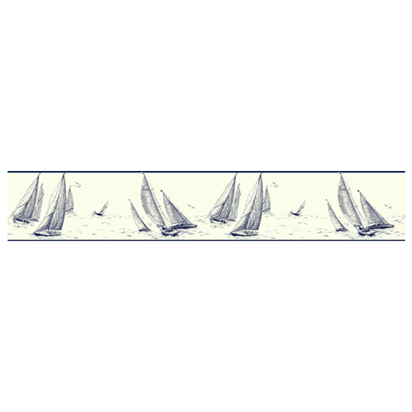 Wall Stickers: Drawn Sailboats