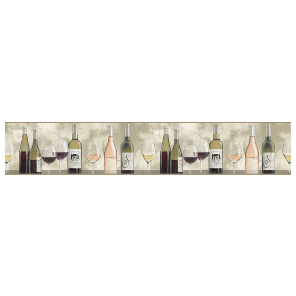 Wall Stickers: Wine Bottles and Wine Glasses