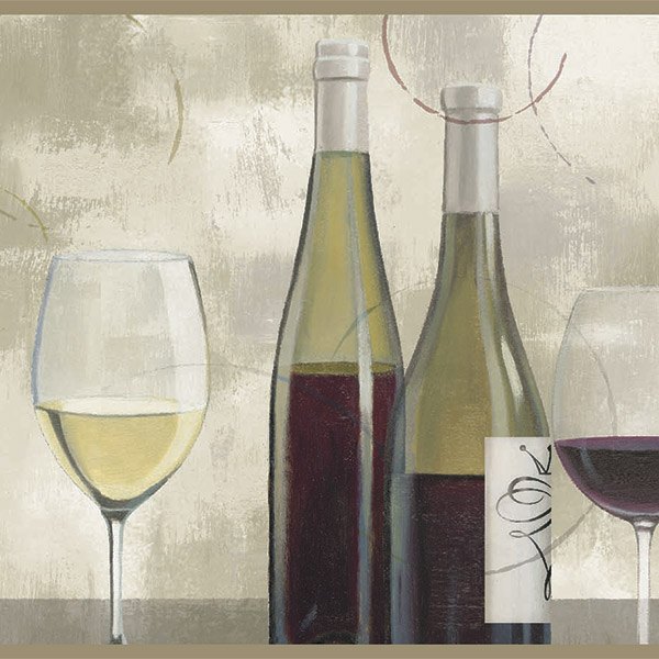 Wall Stickers: Wine Bottles and Wine Glasses