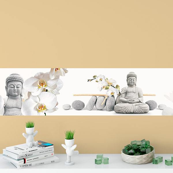 Wall Stickers: Buddha with orchids