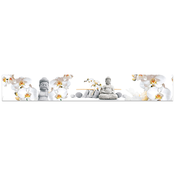 Wall Stickers: Buddha with orchids