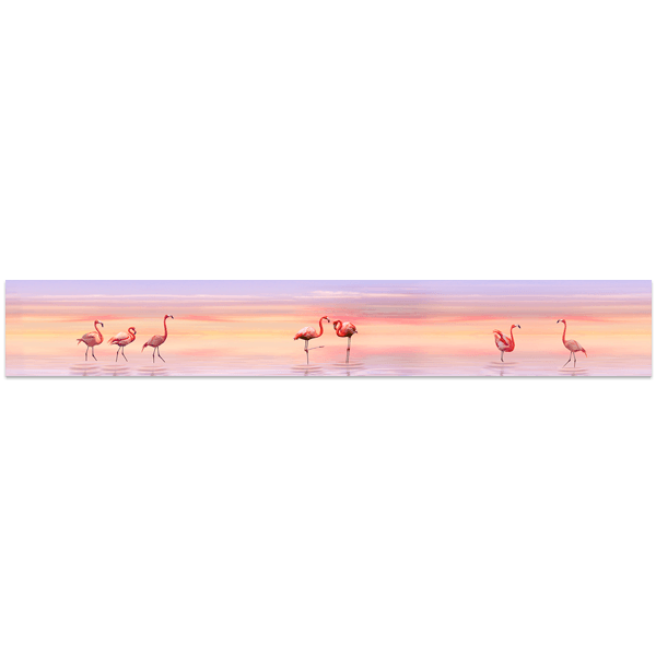 Wall Stickers: Flamingos at sunset