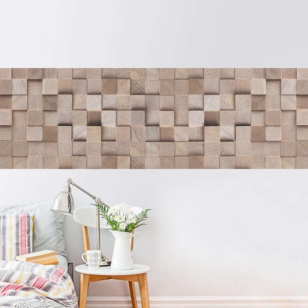 Wall Stickers: Wooden squares