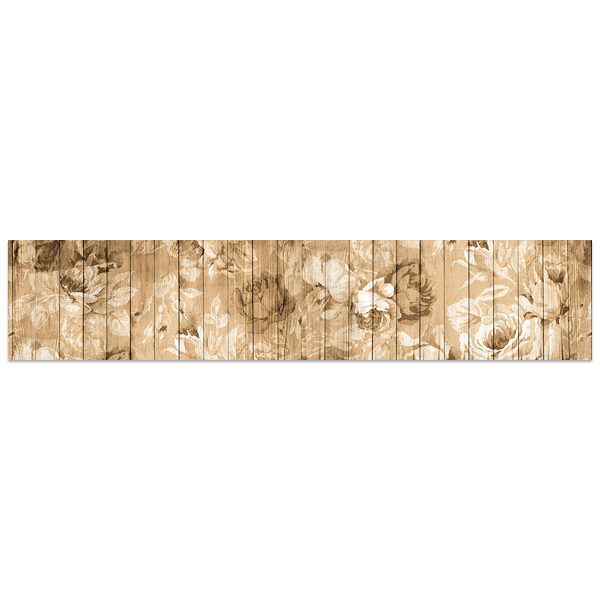 Wall Stickers: Flowers on wood