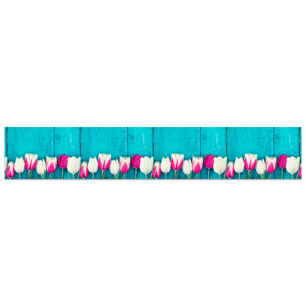 Wall Stickers: Pink and white tulips