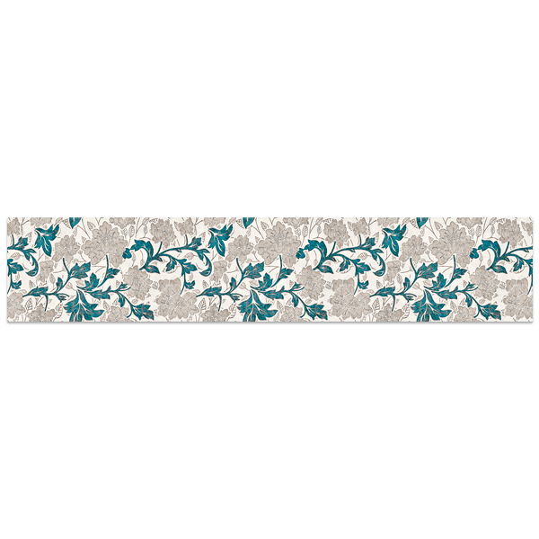 Wall Stickers: Grey foliage with turquoise stems