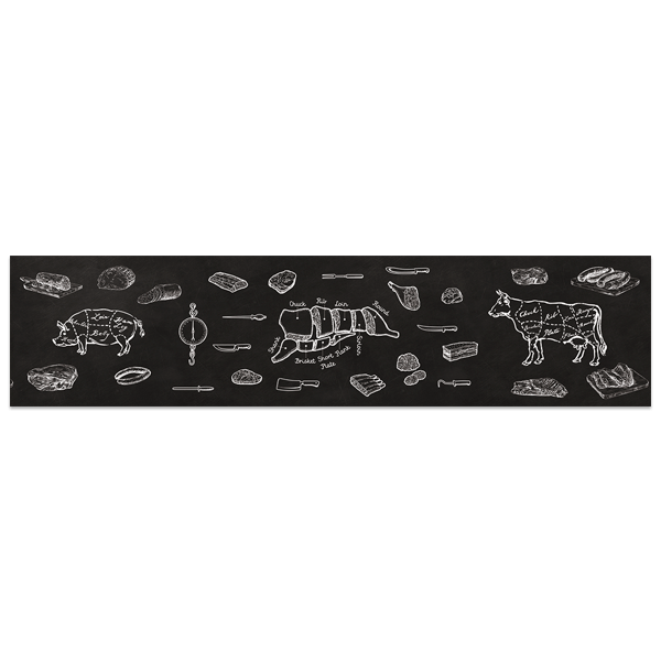 Wall Stickers: Types of meat