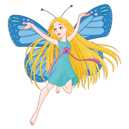 Stickers for Kids: Blue Butterfly Fairy