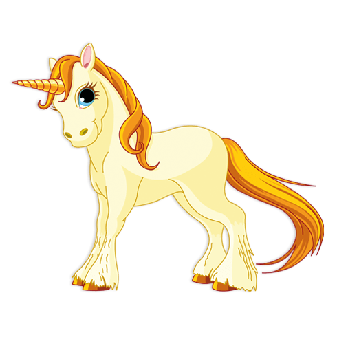 Wall Stickers: Yellow unicorn