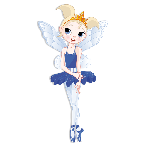 Stickers for Kids: Fairy Ballerina Blue