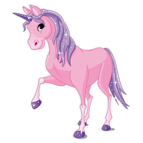Stickers for Kids: Horse Unicorn Pink