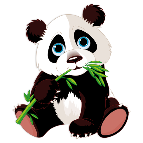 Stickers for Kids: Puppy panda bear