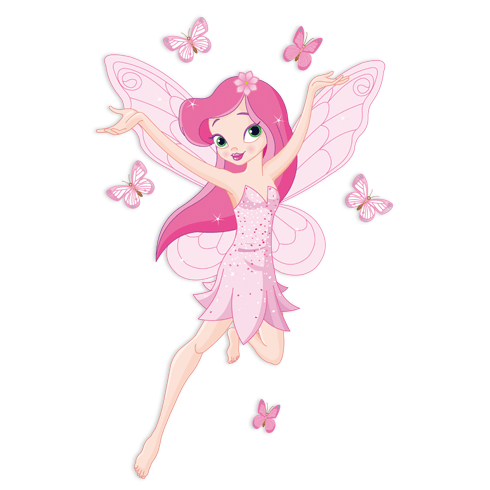 Stickers for Kids: Rose Fairy and Butterflies