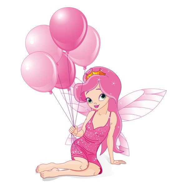 Stickers for Kids: Fairy with Balloons