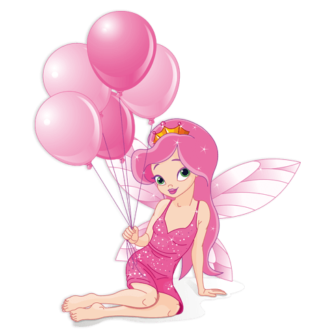 Stickers for Kids: Fairy with Balloons