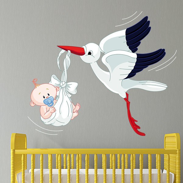 Stickers for Kids: Stork and Baby