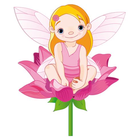 Stickers for Kids: Little Fairy on a flower