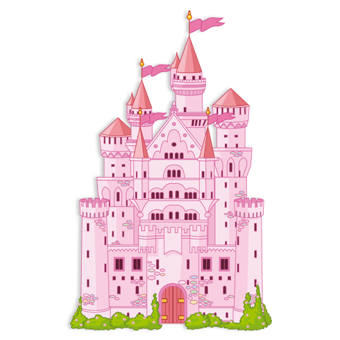 Stickers for Kids: The big pink castle