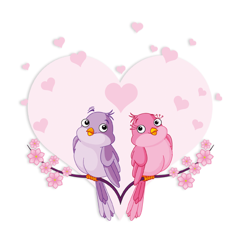 Stickers for Kids: Lovebirds