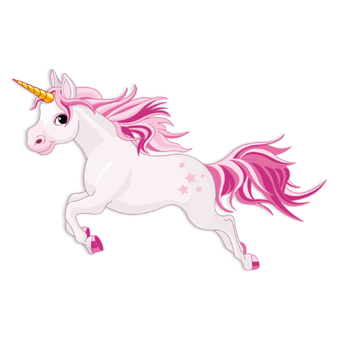 Wall Stickers: White starry unicorn