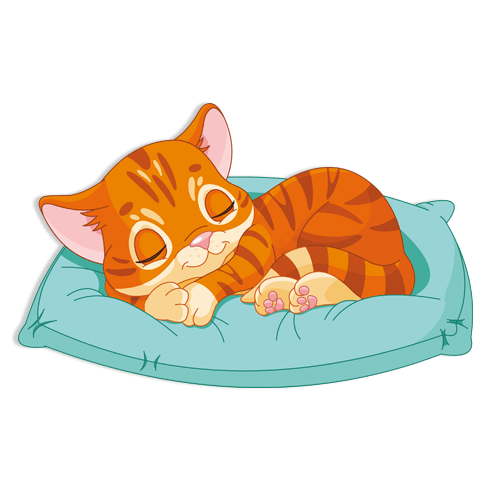 Stickers for Kids: Kitten Sleeping