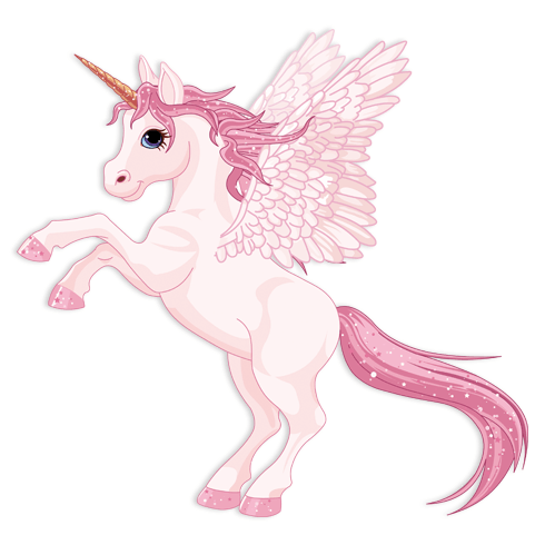 Stickers for Kids: Unicorn with pink wings