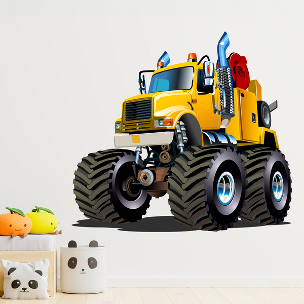 Stickers for Kids: Monster Truck Crane