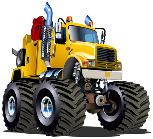 Stickers for Kids: Monster Truck Crane