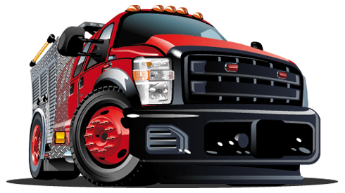 Stickers for Kids: Red truck