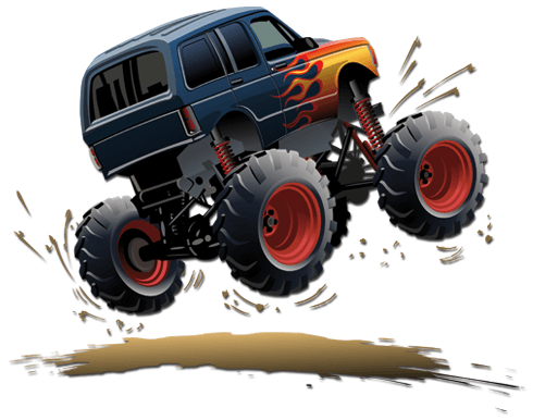 Stickers for Kids: Monster Truck acrobatics