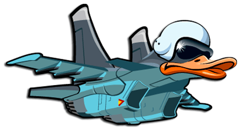 Stickers for Kids: Plane headed duck