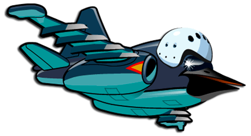 Stickers for Kids: Airplane with bird's head