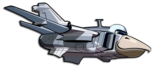 Stickers for Kids: Plane headed bird 2