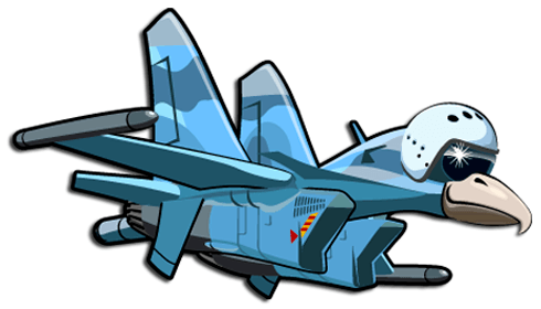 Stickers for Kids: Plane headed bird 3