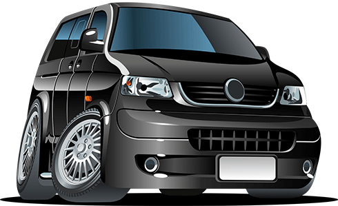 Stickers for Kids: Black van