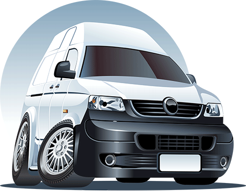 Stickers for Kids: White van
