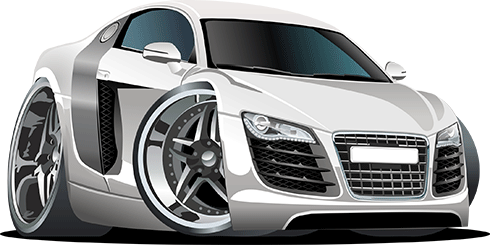 Stickers for Kids: White sports car