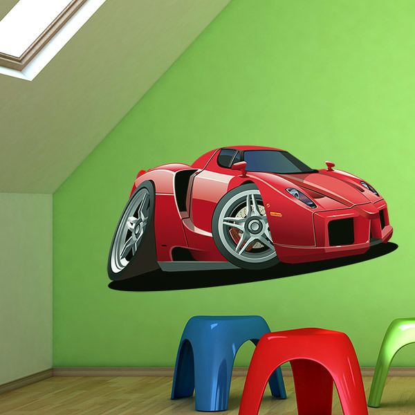 Stickers for Kids: Red sports car