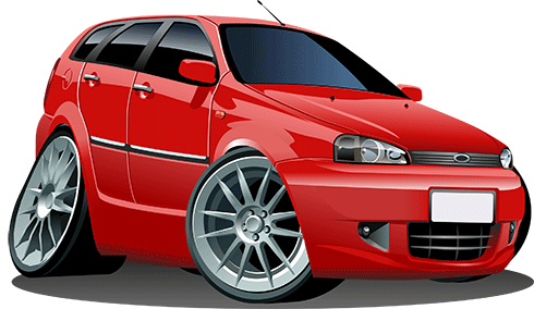 Stickers for Kids: Red car