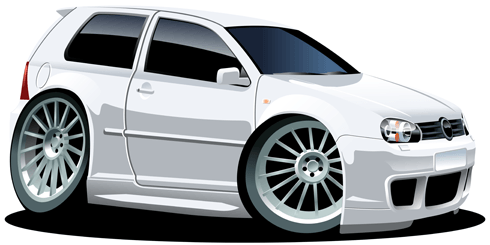 Stickers for Kids: White car