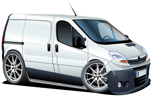 Stickers for Kids: White van